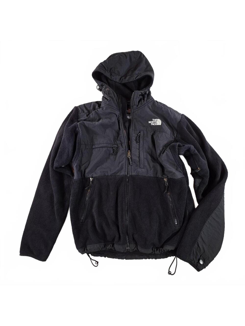 The North Face Men's Small Black Polartec Recycled Fleece Hoodie Denali Jacket